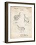 PP858-Vintage Parchment Golf Fairway Club Head Patent Poster-Cole Borders-Framed Giclee Print