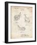 PP858-Vintage Parchment Golf Fairway Club Head Patent Poster-Cole Borders-Framed Giclee Print