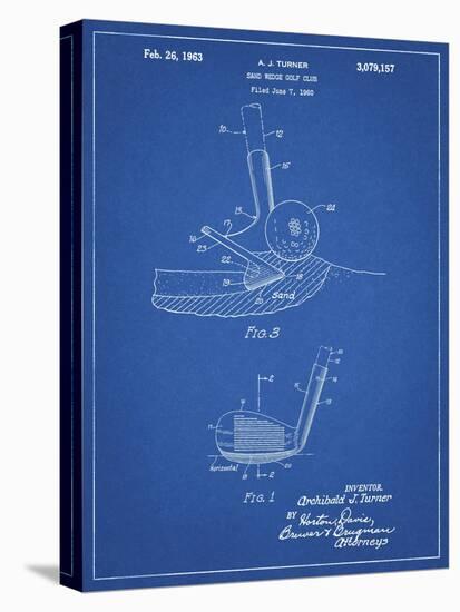 PP859-Blueprint Golf Sand Wedge Patent Poster-Cole Borders-Stretched Canvas