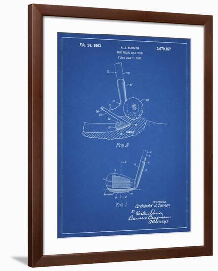 PP859-Blueprint Golf Sand Wedge Patent Poster-Cole Borders-Framed Giclee Print