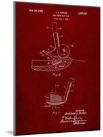 PP859-Burgundy Golf Sand Wedge Patent Poster-Cole Borders-Mounted Giclee Print