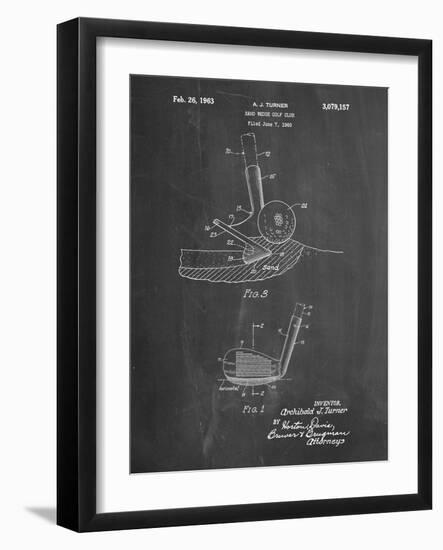 PP859-Chalkboard Golf Sand Wedge Patent Poster-Cole Borders-Framed Giclee Print