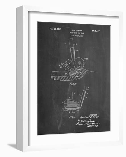 PP859-Chalkboard Golf Sand Wedge Patent Poster-Cole Borders-Framed Giclee Print