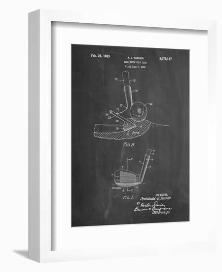 PP859-Chalkboard Golf Sand Wedge Patent Poster-Cole Borders-Framed Giclee Print