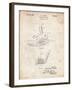 PP859-Vintage Parchment Golf Sand Wedge Patent Poster-Cole Borders-Framed Giclee Print