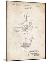 PP859-Vintage Parchment Golf Sand Wedge Patent Poster-Cole Borders-Mounted Giclee Print