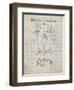 PP86-Antique Grid Parchment Nintendo 64 Controller Patent Poster-Cole Borders-Framed Giclee Print