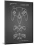 PP86-Black Grid Nintendo 64 Controller Patent Poster-Cole Borders-Mounted Giclee Print