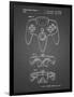 PP86-Black Grid Nintendo 64 Controller Patent Poster-Cole Borders-Framed Premium Giclee Print