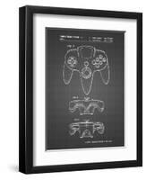 PP86-Black Grid Nintendo 64 Controller Patent Poster-Cole Borders-Framed Premium Giclee Print