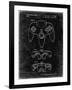 PP86-Black Grunge Nintendo 64 Controller Patent Poster-Cole Borders-Framed Giclee Print