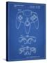 PP86-Blueprint Nintendo 64 Controller Patent Poster-Cole Borders-Stretched Canvas