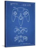 PP86-Blueprint Nintendo 64 Controller Patent Poster-Cole Borders-Stretched Canvas