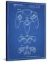 PP86-Blueprint Nintendo 64 Controller Patent Poster-Cole Borders-Stretched Canvas