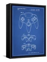 PP86-Blueprint Nintendo 64 Controller Patent Poster-Cole Borders-Framed Stretched Canvas