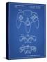 PP86-Blueprint Nintendo 64 Controller Patent Poster-Cole Borders-Stretched Canvas