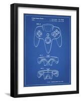 PP86-Blueprint Nintendo 64 Controller Patent Poster-Cole Borders-Framed Giclee Print