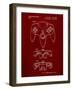 PP86-Burgundy Nintendo 64 Controller Patent Poster-Cole Borders-Framed Giclee Print
