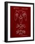 PP86-Burgundy Nintendo 64 Controller Patent Poster-Cole Borders-Framed Giclee Print