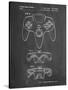 PP86-Chalkboard Nintendo 64 Controller Patent Poster-Cole Borders-Stretched Canvas