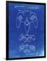 PP86-Faded Blueprint Nintendo 64 Controller Patent Poster-Cole Borders-Framed Premium Giclee Print
