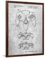 PP86-Slate Nintendo 64 Controller Patent Poster-Cole Borders-Framed Premium Giclee Print