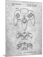 PP86-Slate Nintendo 64 Controller Patent Poster-Cole Borders-Mounted Premium Giclee Print