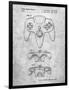 PP86-Slate Nintendo 64 Controller Patent Poster-Cole Borders-Framed Giclee Print