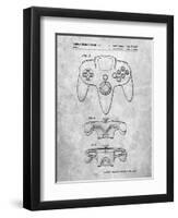 PP86-Slate Nintendo 64 Controller Patent Poster-Cole Borders-Framed Premium Giclee Print