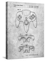 PP86-Slate Nintendo 64 Controller Patent Poster-Cole Borders-Stretched Canvas