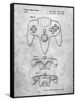 PP86-Slate Nintendo 64 Controller Patent Poster-Cole Borders-Framed Stretched Canvas