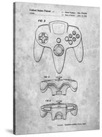 PP86-Slate Nintendo 64 Controller Patent Poster-Cole Borders-Stretched Canvas