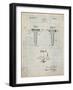 PP860-Antique Grid Parchment Golf Tee Patent Poster-Cole Borders-Framed Giclee Print
