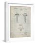 PP860-Antique Grid Parchment Golf Tee Patent Poster-Cole Borders-Framed Giclee Print