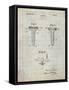 PP860-Antique Grid Parchment Golf Tee Patent Poster-Cole Borders-Framed Stretched Canvas