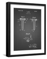 PP860-Black Grid Golf Tee Patent Poster-Cole Borders-Framed Giclee Print