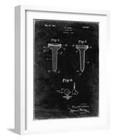 PP860-Black Grunge Golf Tee Patent Poster-Cole Borders-Framed Giclee Print