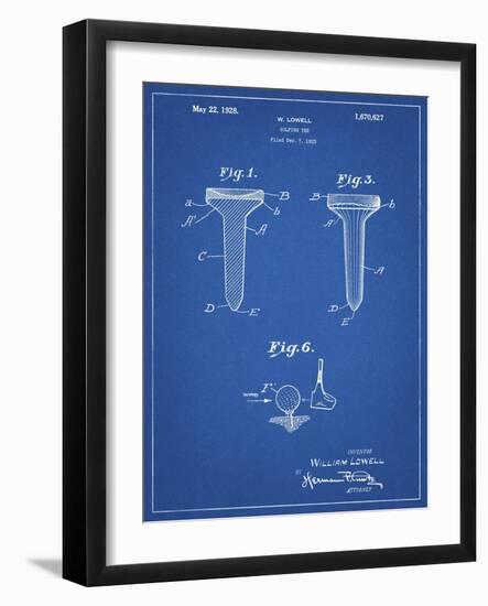 PP860-Blueprint Golf Tee Patent Poster-Cole Borders-Framed Giclee Print