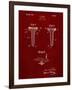 PP860-Burgundy Golf Tee Patent Poster-Cole Borders-Framed Giclee Print