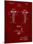 PP860-Burgundy Golf Tee Patent Poster-Cole Borders-Mounted Giclee Print