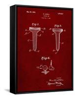 PP860-Burgundy Golf Tee Patent Poster-Cole Borders-Framed Stretched Canvas