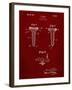 PP860-Burgundy Golf Tee Patent Poster-Cole Borders-Framed Giclee Print