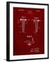 PP860-Burgundy Golf Tee Patent Poster-Cole Borders-Framed Giclee Print