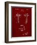 PP860-Burgundy Golf Tee Patent Poster-Cole Borders-Framed Giclee Print