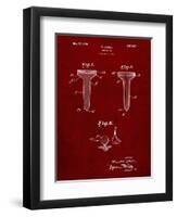 PP860-Burgundy Golf Tee Patent Poster-Cole Borders-Framed Giclee Print