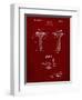 PP860-Burgundy Golf Tee Patent Poster-Cole Borders-Framed Giclee Print
