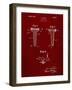 PP860-Burgundy Golf Tee Patent Poster-Cole Borders-Framed Giclee Print