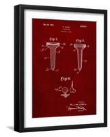 PP860-Burgundy Golf Tee Patent Poster-Cole Borders-Framed Giclee Print