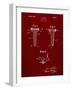 PP860-Burgundy Golf Tee Patent Poster-Cole Borders-Framed Giclee Print