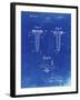 PP860-Faded Blueprint Golf Tee Patent Poster-Cole Borders-Framed Giclee Print